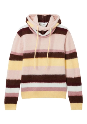 b+ab striped hooded sweater - Pink