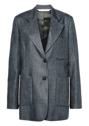 Palm Angels single-breasted linen blazer - Grey