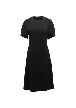 Pre-Owned Alexander Wang pleated diagonal-waistband midi dress - Black