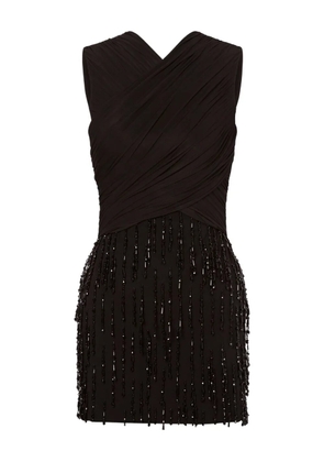 Alberta Ferretti wool-blend mini dress - Black