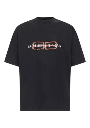 Balenciaga BB Icon stencil-print T-shirt - Black