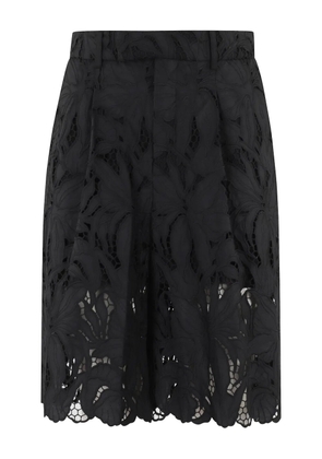 Isabelle Blanche lace-detailing shorts - Black