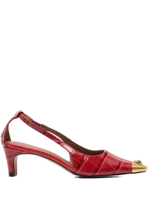 Kurt Geiger London 55mm croc-embossed pumps - Red