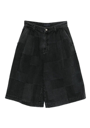 Juun.J patchwork bermuda shorts - Black