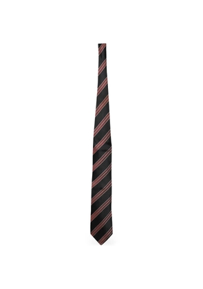 Ermenegildo Zegna Vintage striped silk tie - Black