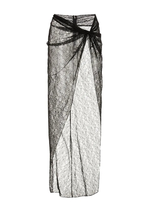 LaQuan Smith lace wrap cover-up - Black