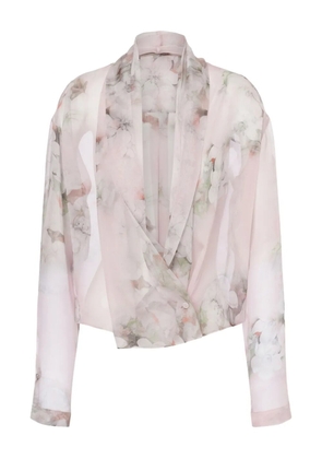 Alberta Ferretti floral-print blouse - Pink