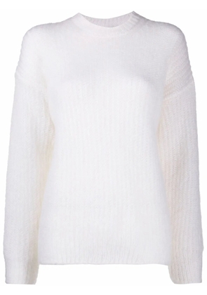 Ferragamo drop-shoulder knitted jumper - White