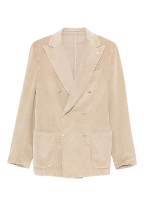 LUIGI BIANCHI MANTOVA double-breasted corduroy blazer - Neutrals