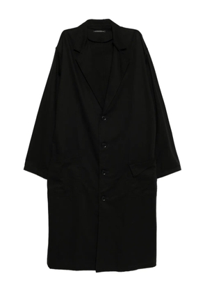 Y's cotton twill coat - Black