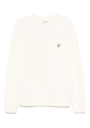 CAFÉ KITSUNÉ barista fox-patch sweatshirt - Neutrals