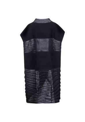 Issey Miyake pleated high-neck dress - Black