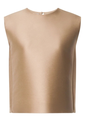 Alberta Ferretti satin top - Neutrals