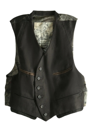 Ziggy Chen button wool gilet - Green