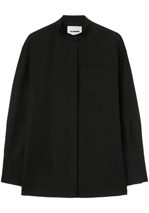 Jil Sander wool gabardine shirt - Black