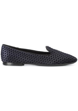 Tod's polka dot-embossed slippers - Black
