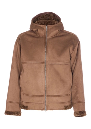Herno welt-pocket hooded jacket - Brown
