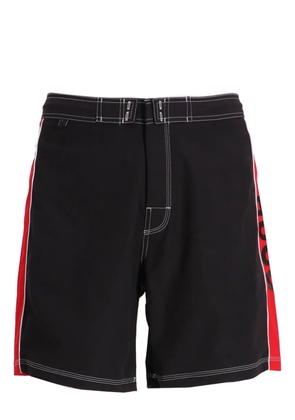 HUGO logo-tape swim shorts - Black