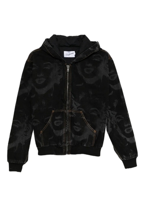 Vaquera printed hooded jacket - Black