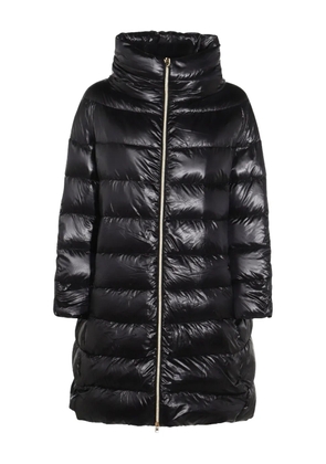 Herno quilted high-neck oversized coat - Black