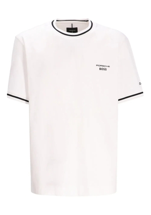 BOSS x Porsche contrast-trim T-shirt - White