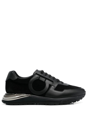 Ferragamo Gancini-patch lace-up sneakers - Black