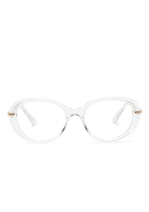 Swarovski Eyewear crystal-embellished transparent-frame glasses - Neutrals