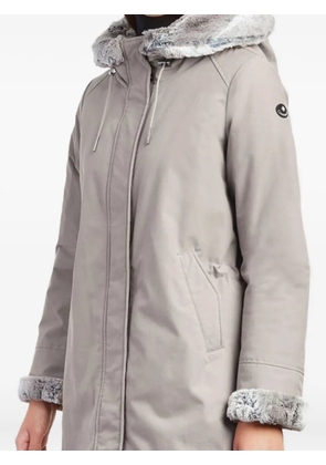Canadiens faux-fur-trimmed hooded coat - Grey