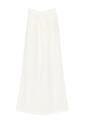 120% Lino elastic-waist trousers - Neutrals