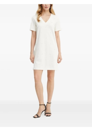 LIU JO embellished V-neck dress - White