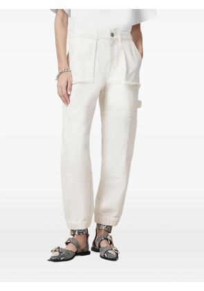 AllSaints Mila panelled frayed-edge jeans - White