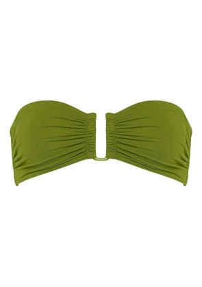 ERES Show ruched bandeau bikini top - Green