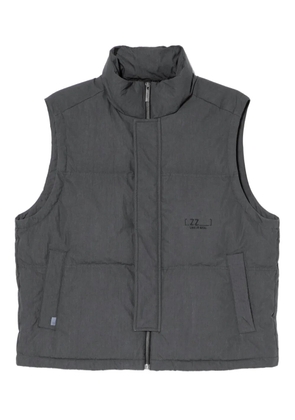 izzue logo-embroidered gilet - Grey