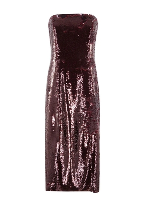 Isabelle Blanche sequinned bustier midi dress - Red