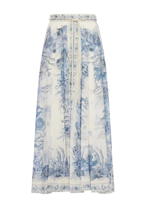 ZIMMERMANN drawstring maxi skirt - White