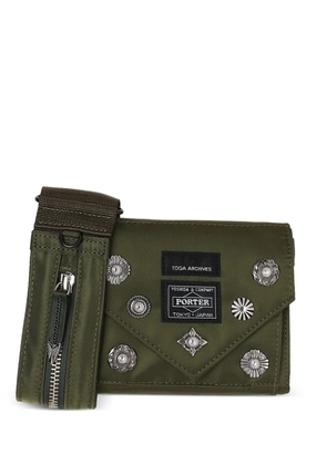 Toga stud-embellishments mini messenger bag - Green