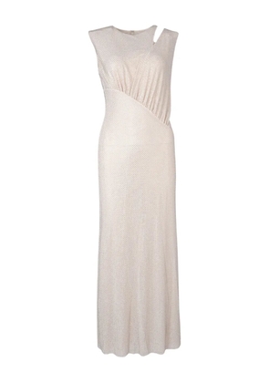 Self-Portrait cut-out midi dress - Neutrals