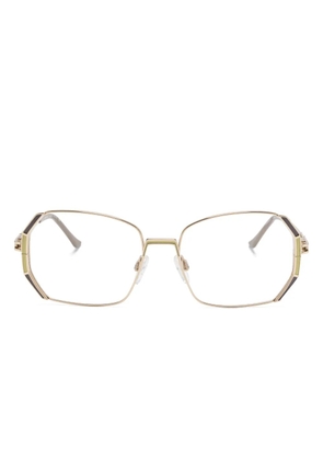 Cazal oversized frame glasses - Gold