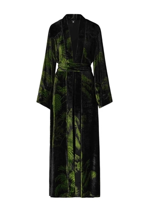 Johanna Ortiz Alma Majestuosa palm tree velvet coat - Green