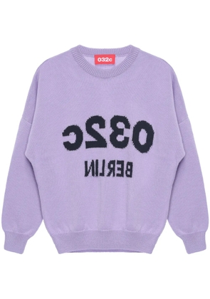 032c Selfie drop-shoulder jumper - Purple