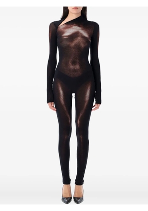 Jean Paul Gaultier mesh body-print jumpsuit - Black