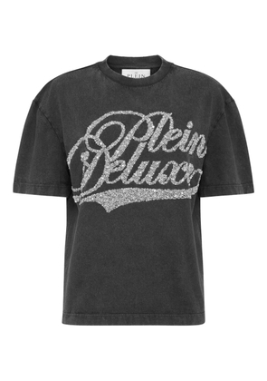 Philipp Plein sequin-embellished logo-lettering T-shirt - Black