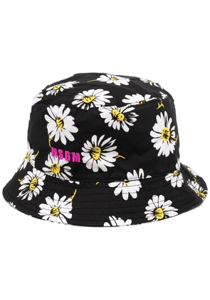 MSGM floral-print bucket hat - Black