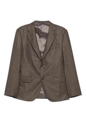 Caruso buttoned wool-cashmere jacket - Brown