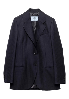Prada chevron triangle-logo blazer - Blue