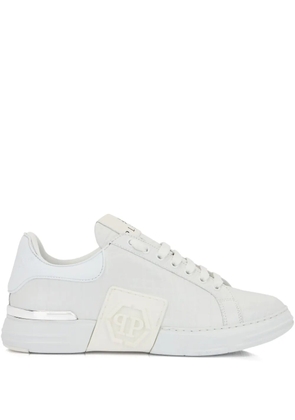 Philipp Plein Phantom Kick$ logo-embossed low-top sneakers - White