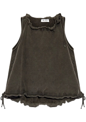 The Attico drawstring cotton tank top - Grey