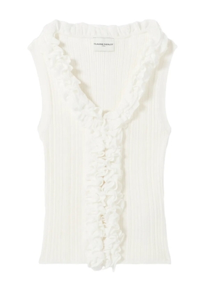 Claudie Pierlot ruffled top - White
