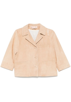 Marni suede jacket - Neutrals