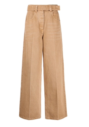 Alexander Wang belted wide-leg jeans - Brown
